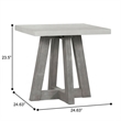 Pemberly Row 24 Inch Accent Table with Concrete Top and Acacia Wood Base