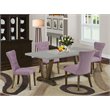 Pemberly Row 5-Piece Wood Dining Set in Distressed Jacobean Finish