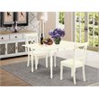 Pemberly Row 3-Piece Dining Set with X-Back Chairs in Linen White