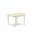 Pemberly Row 3-Piece Dining Set with X-Back Chairs in Linen White