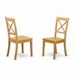 Pemberly Row 5-Piece Dining Set with Wood Seat Chairs in Oak Finish