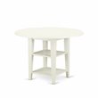 Pemberly Row 3-Piece Dining Set with Fabric Seat in Linen White Finish
