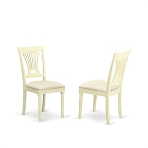 Pemberly Row 37&quot Wood Dining Chairs in Cream & Cherry Finish (Set of 2)