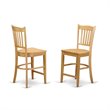 Pemberly Row 5-Piece Oak Wood Dining Set with Chairs in Traditional Style