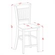 Pemberly Row 5-Piece Oak Wood Dining Set with Chairs in Traditional Style