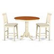 Pemberly Row 3-Piece Dining Table Set in Cherry and Buttermilk Finish