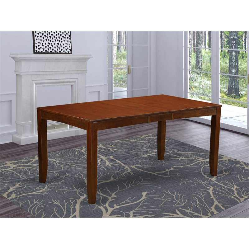 Pemberly Row Rectangular Wood Dining Table in Espresso Finish