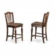 Pemberly Row 3-Piece Dining Table Set with Wood Chairs in Mahogany