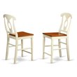 Pemberly Row 2-Piece Wood Counter Stools in Cream and Cherry Finish