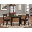 Pemberly Row 3-Piece Small Kitchen Table & Chairs Set in Cappuccino