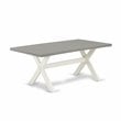Pemberly Row X-Style 7-Piece Wood Dining Set in White Finish
