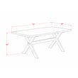 Pemberly Row X-Style 7-Piece Wood Dining Set in White Finish