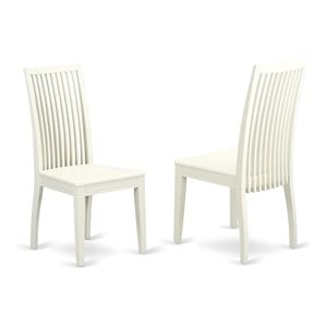 Pemberly Row High-Quality Wood Dining Chairs in Linen White (Set of 2)
