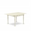 Pemberly Row 3-Piece Rubber Wood Dining Set in Linen White Finish