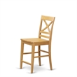 Pemberly Row Slatted Back Oak Wood Counter Stools (Set of 2)