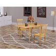 Pemberly Row 3-Piece Rectangular Dining Set with Drop Leaf in Oak