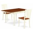 Pemberly Row 3-Piece Wood Dining Set in Buttermilk and Cherry