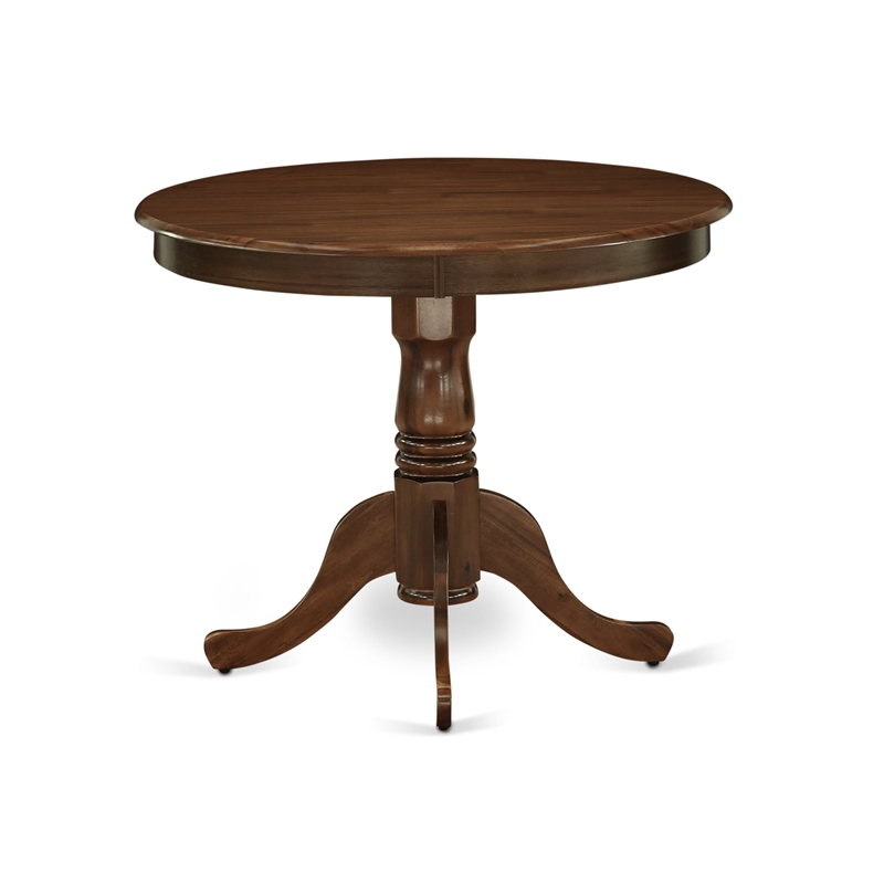Pemberly Row 5-Piece Dining Table Set with Antique Walnut Finish