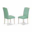 Pemberly Row 7-Piece Wood Dining Set in Linen White with Pond Chairs