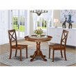 Pemberly Row 3-Piece Mahogany Dining Set with Asian Hardwood