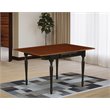 Pemberly Row Rectangular Dining Table in Black and Cherry Finish