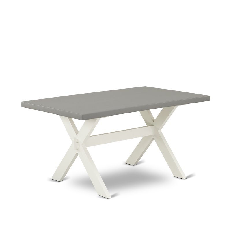 Pemberly Row 7-Piece Wood Dining Set with Fabric Seats in White/Doeskin