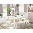 Pemberly Row 5-Piece Wood Dining Set with Linen White Finish