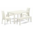 Pemberly Row 5-Piece Wood Dining Set with Linen White Finish