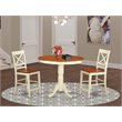 Pemberly Row 3-Piece Wood Dining Set in Buttermilk and Cherry