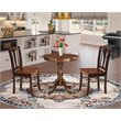 Pemberly Row 3-Piece Dining Set with Round Table in Mahogany Finish