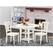 Pemberly Row 3-Piece Round Dining Table Set in Linen White Finish