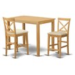 Pemberly Row 3-Piece Counter Height Dining Set with Oak Finish