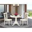 Pemberly Row 3-Piece Dining Set with X-Back Chair in Linen White