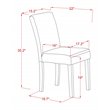 Pemberly Row 5-Piece Wood Dining Set with Parson Chairs in Oak