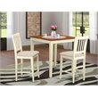 Pemberly Row 3-Piece Wood Dining Set in Buttermilk and Cherry Finish