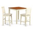 Pemberly Row 3-Piece Wood Dining Set in Buttermilk and Cherry Finish