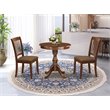Pemberly Row 3-Piece Mahogany Kitchen Table Set with Wood Chairs