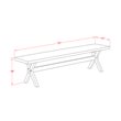 Pemberly Row 6-Piece Dining Set with Table and Bench in Multi-Color