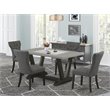 Pemberly Row 5-Piece Rectangular Wood Dining Set in Black and Gray