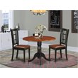 Pemberly Row 3-Piece Wood Dining Table Set with Black & Cherry Finish