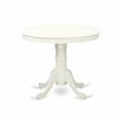 Pemberly Row 3-Piece Foam Cushioned Wood Dining Set in Linen White