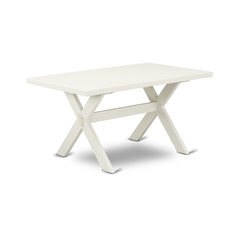 Pemberly Row 6-Piece Wood Dining Set in Linen White and Smoke