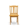 Pemberly Row Wood Dining Chairs with Beveled Edges in Oak (Set of 2)