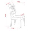 Pemberly Row 6-Piece Wood Dining Table Set in Linen White Finish