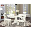 Pemberly Row 5-Piece Wood Dining Set in Linen White Finish with Chairs
