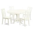 Pemberly Row 5-Piece Wood Dining Set in Linen White Finish with Chairs
