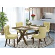 Pemberly Row 5-Piece Dining Set in Distressed Jacobean/Limelight
