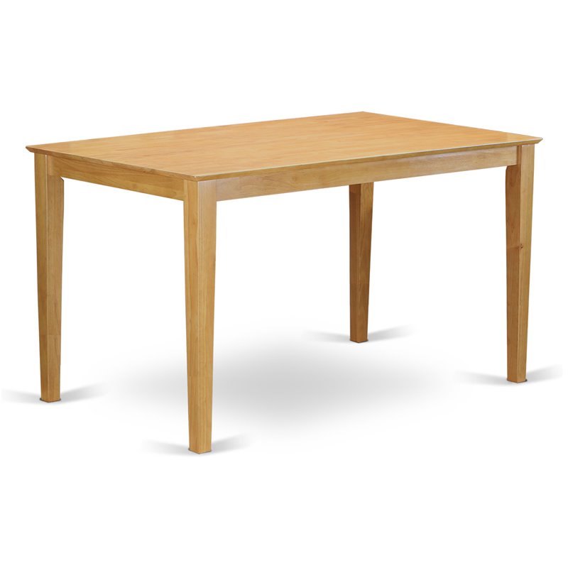 Pemberly Row Rectangular Counter Height Wood Dining Table in Oak Finish