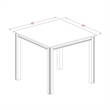 Pemberly Row 5-Piece Dining Set with Linen Chairs and Table in Linen White