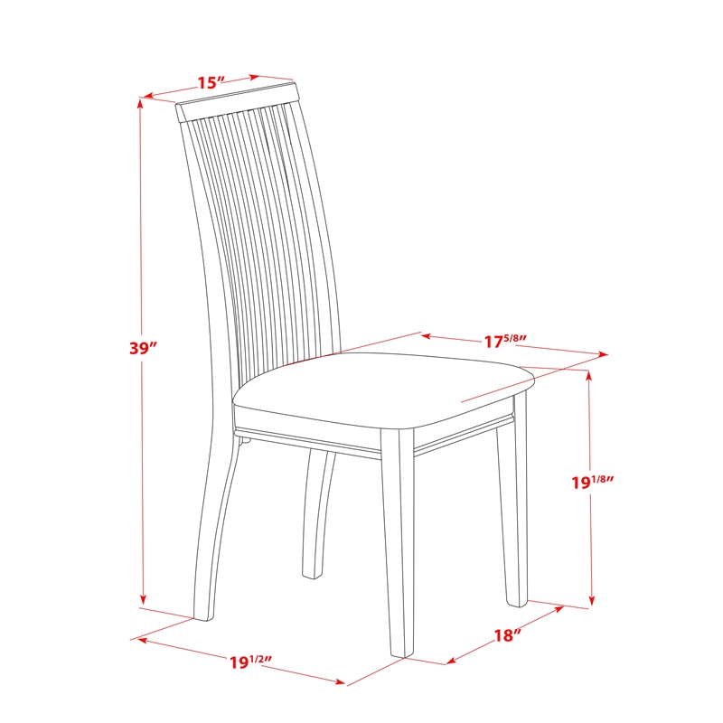 Pemberly Row 5-Piece Dining Set with Linen Chairs and Table in Linen White